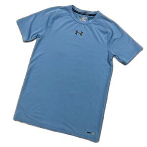 Boy's Under Armour Blue UPF 30+ Fitted Crew Neck Short Sleeve Shirt Youth XL